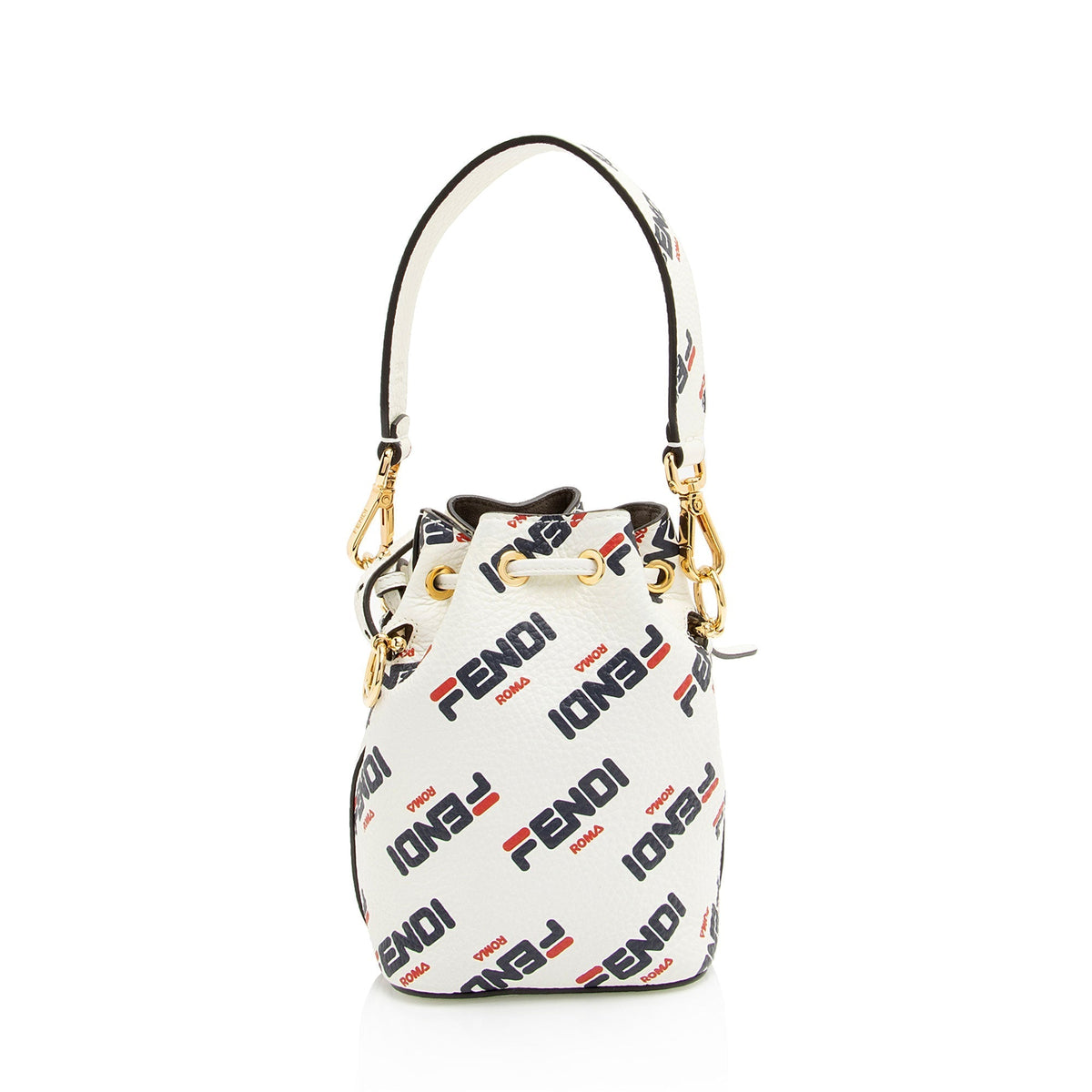 Fendi x Fila Calfskin Mania Mon Tresor Mini Bucket Bag (SHF-VVBQ5M) Rovelle Bags