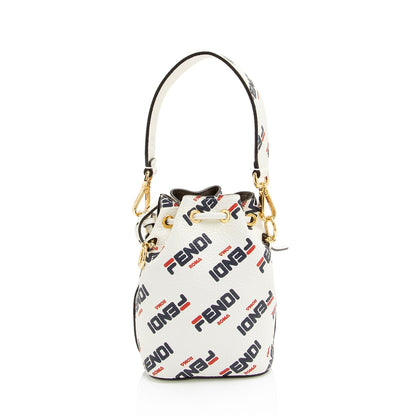 Fendi x Fila Calfskin Mania Mon Tresor Mini Bucket Bag (SHF-VVBQ5M) Rovelle Bags