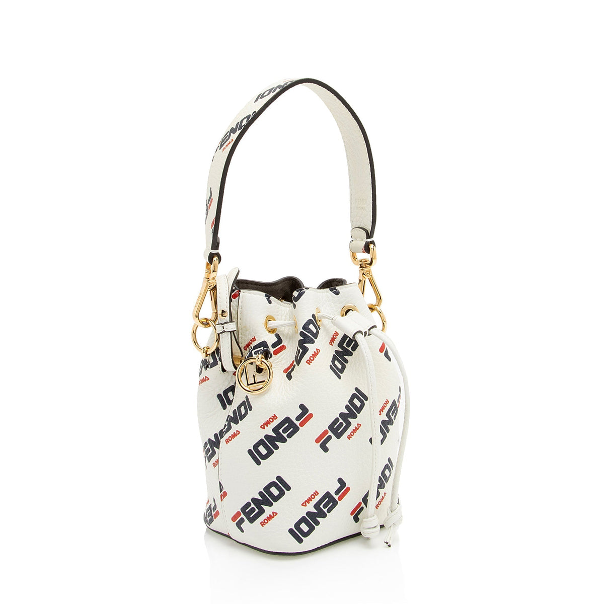 Fendi x Fila Calfskin Mania Mon Tresor Mini Bucket Bag (SHF-VVBQ5M) Rovelle Bags