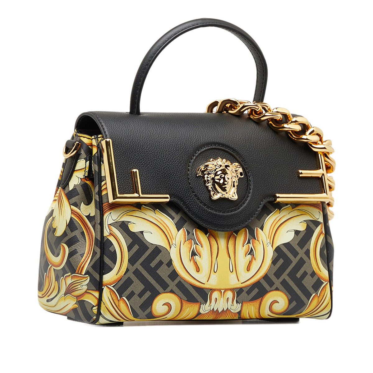 Fendi x Versace Fendace La Medusa Satchel (SHG-TIqNMz) Rovelle Bags