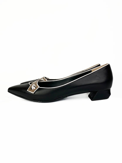 Fendi Black Flats with Silver Studs 38.5 Rovelle Bags