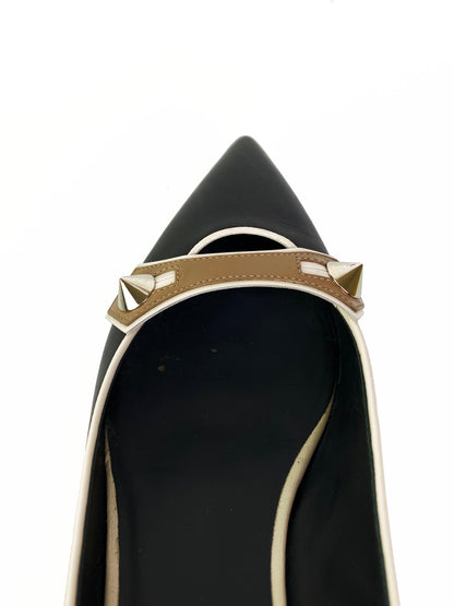 Fendi Black Flats with Silver Studs 38.5 Rovelle Bags