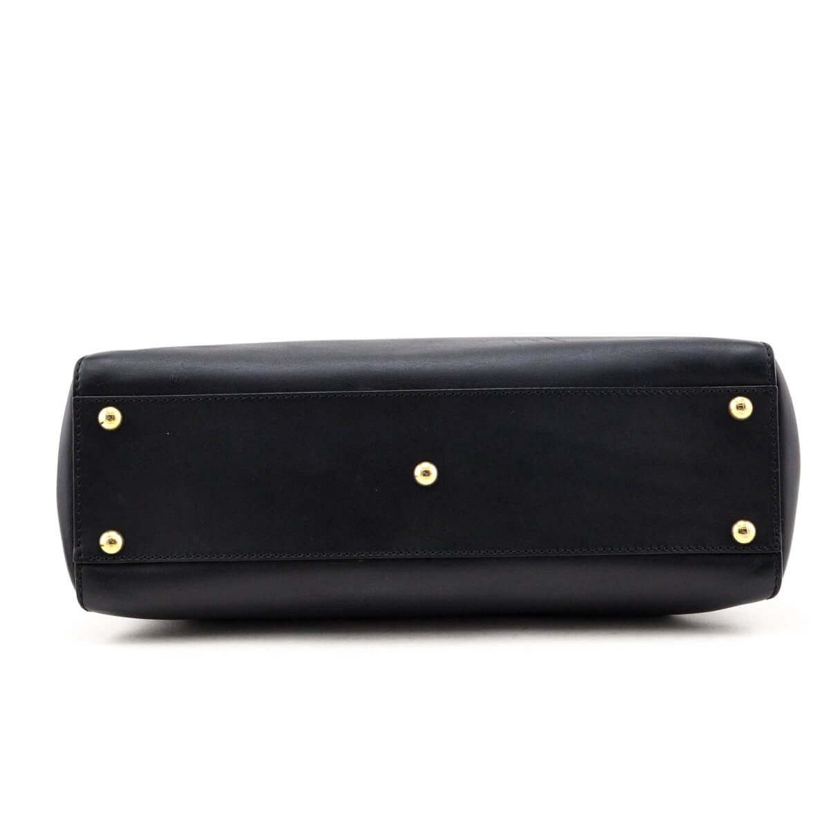 Fendi Black Nappa Medium Peekaboo Iconic Satchel Rovelle Bags