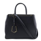 Fendi Black Vitello Elite Regular 2Jours Tote Rovelle Bags