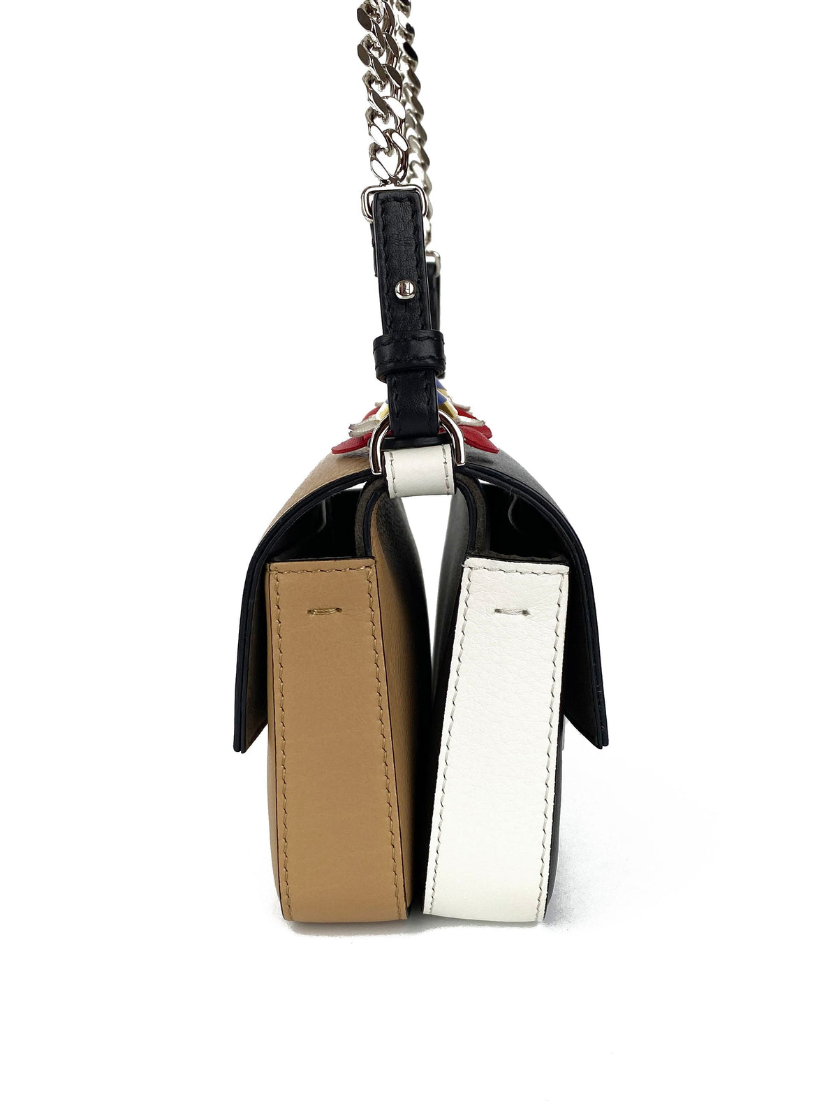 Fendi Black & Nude Micro Double Baguette Bag Rovelle Bags