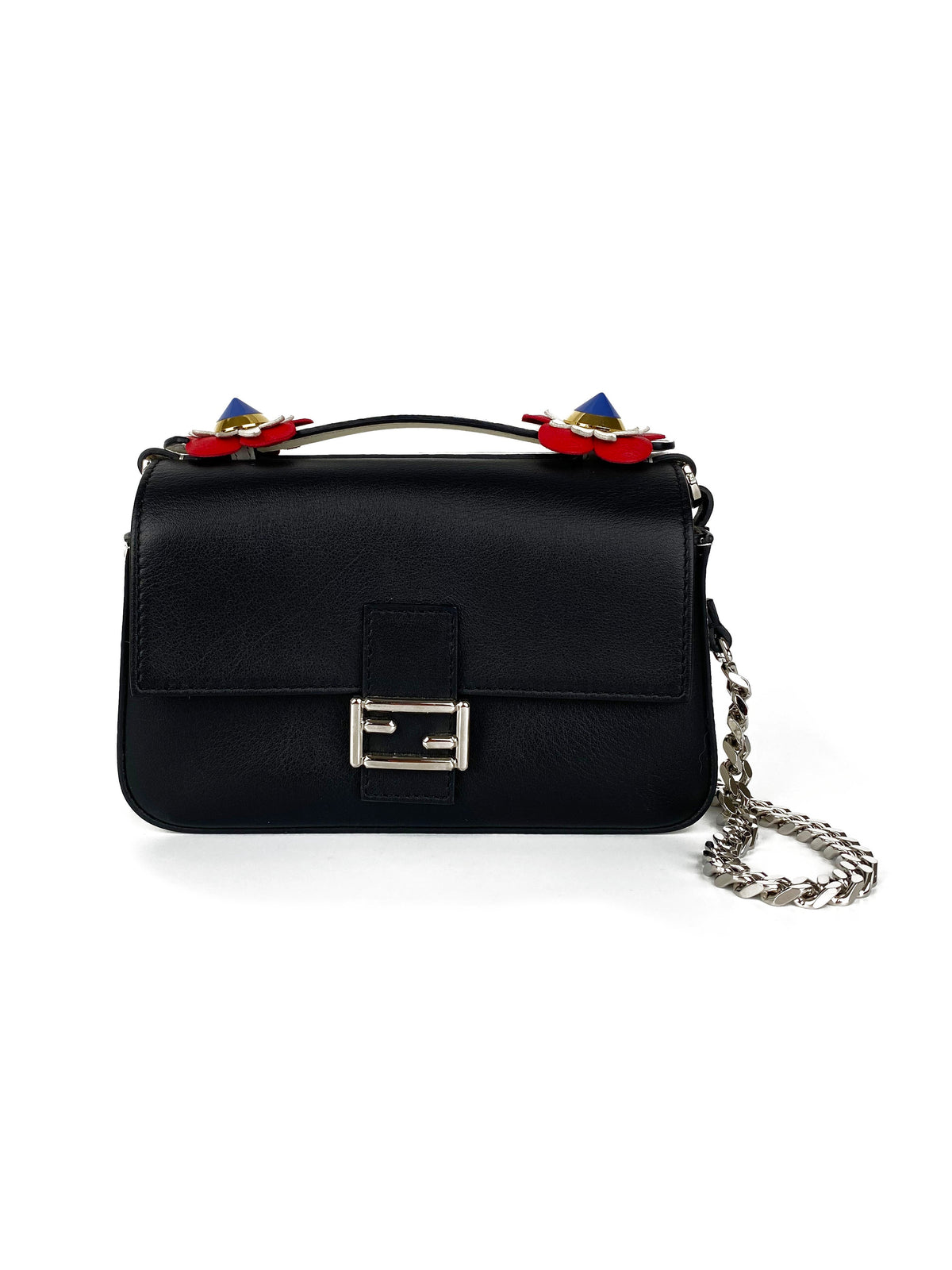 Fendi Black & Nude Micro Double Baguette Bag Rovelle Bags