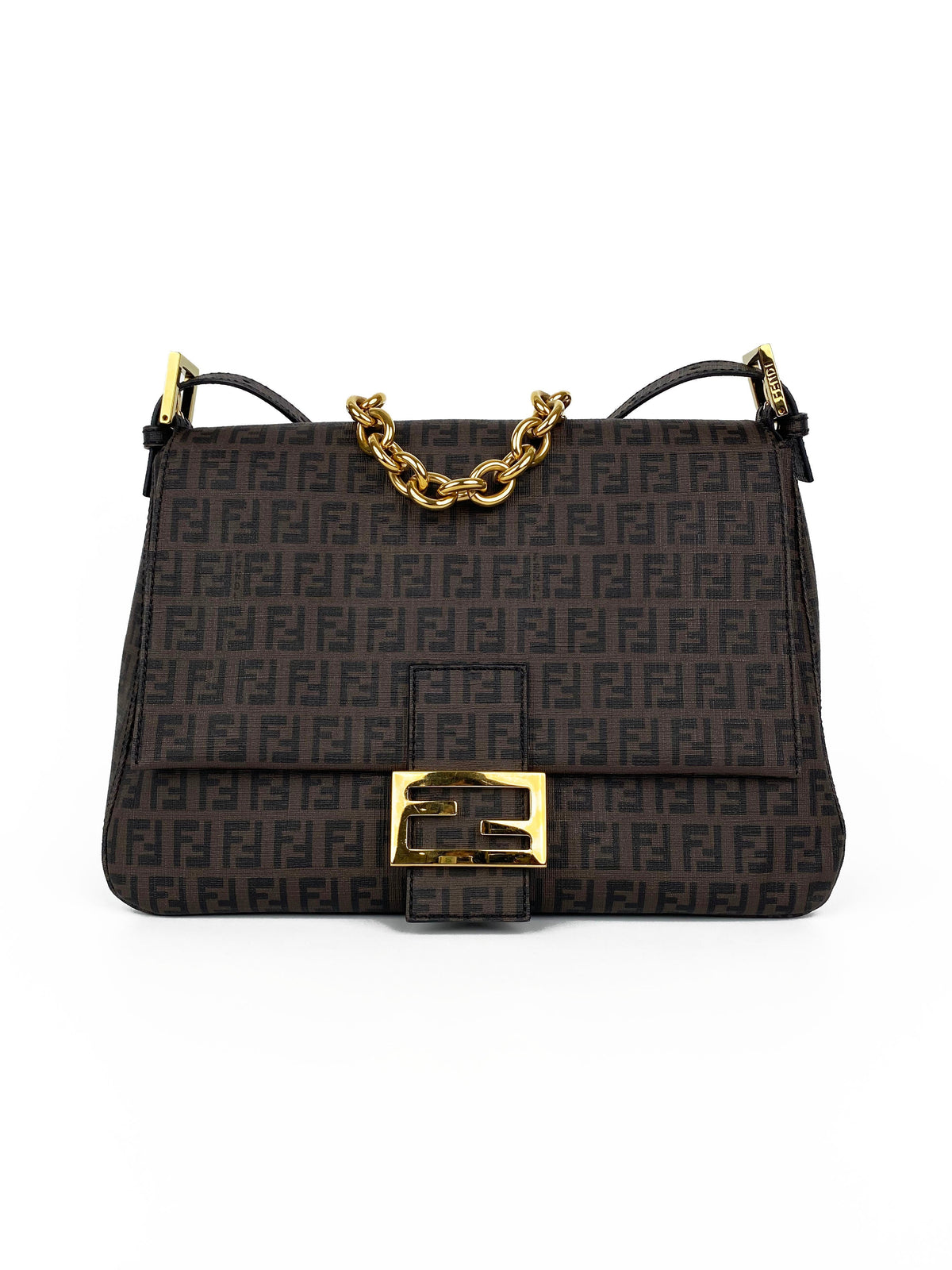 Fendi Brown Monogram Shoulder Bag Rovelle Bags