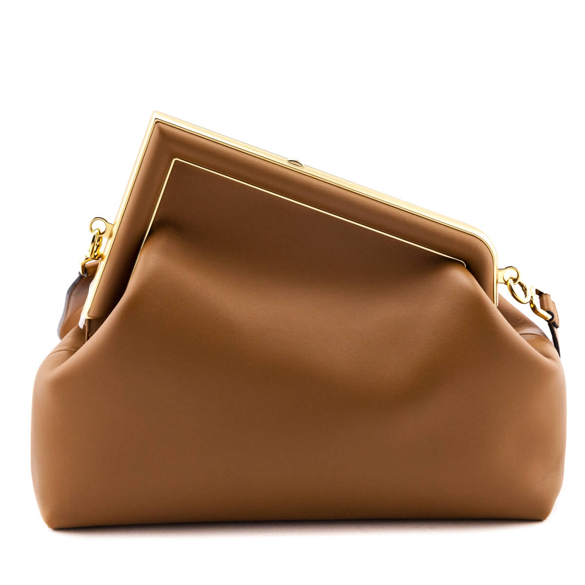 Fendi Brown Nappa Medium Fendi First Rovelle Bags