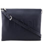 Fendi Dark Blue Vitello Cher Logo Embossed After Messenger Bag Rovelle Bags