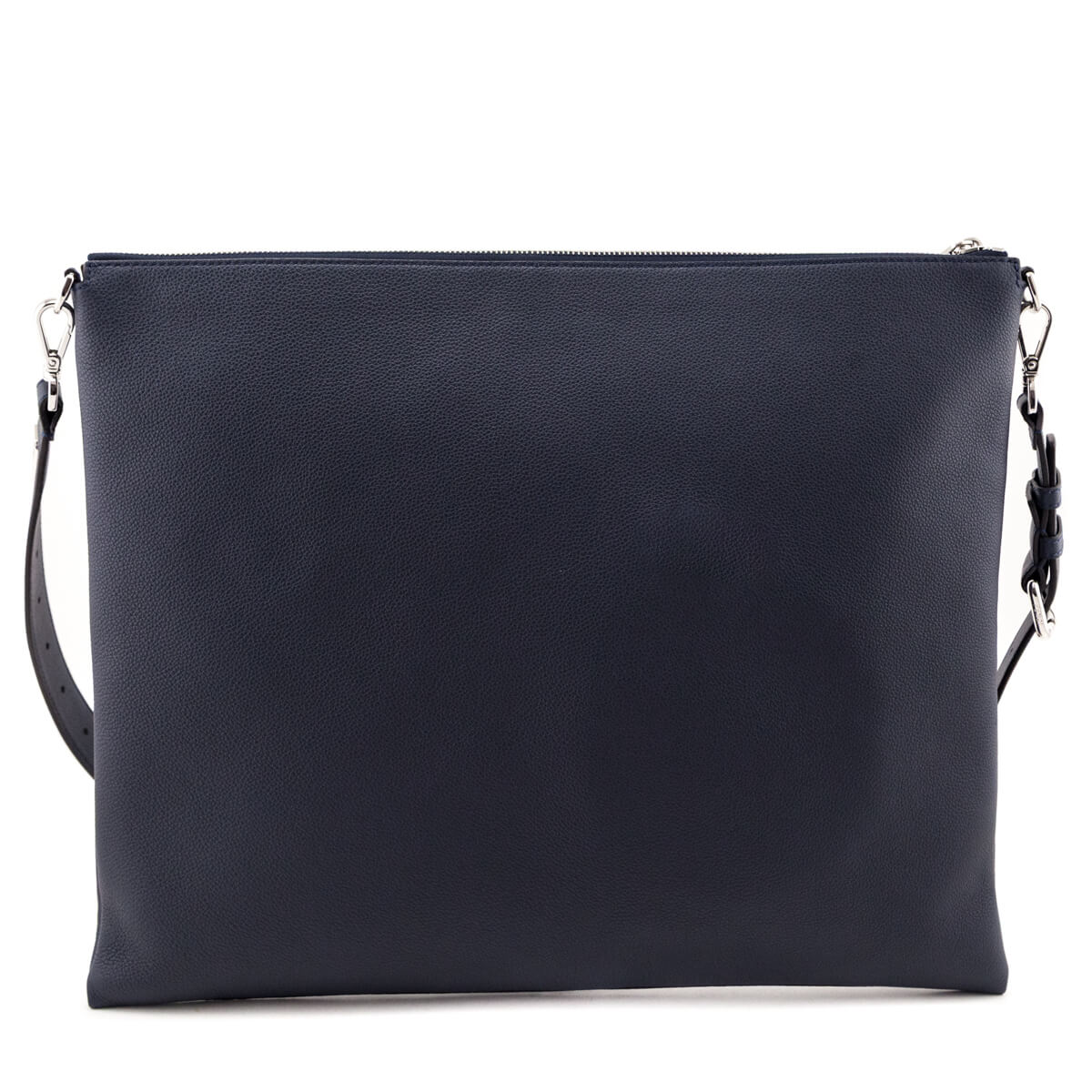 Fendi Dark Blue Vitello Cher Logo Embossed After Messenger Bag Rovelle Bags