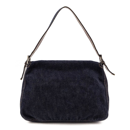 Fendi Denim Mama Baguette Rovelle Bags