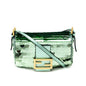 Fendi Light Green Satin Sequin Paillettes Shiny Nappa Mini Baguette 1997 Rovelle Bags