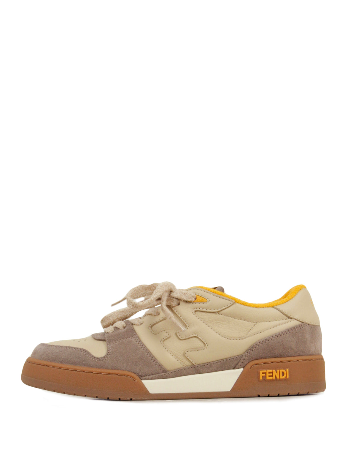 Fendi NEW IN BOX Brown/Cream Fendi Match Sneakers sz 39.5 Rovelle Bags