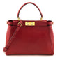 Fendi Red Nappa Medium Peekaboo Bag Rovelle Bags
