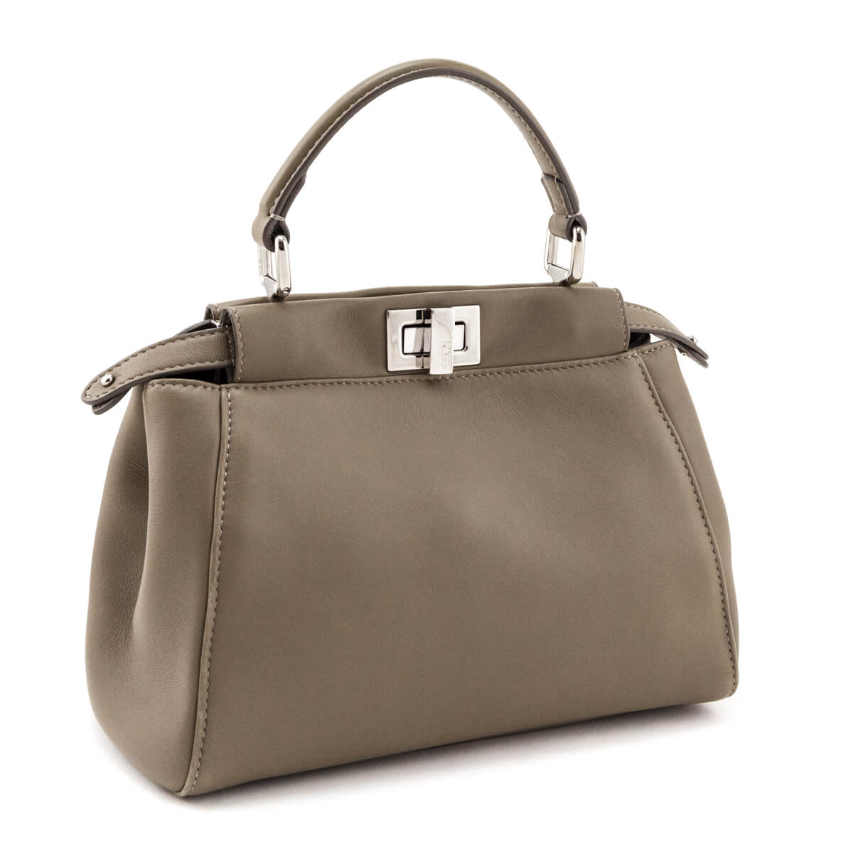 Fendi Tortora Nappa Mini Peekaboo Iconic Satchel Rovelle Bags