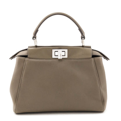 Fendi Tortora Nappa Mini Peekaboo Iconic Satchel Rovelle Bags