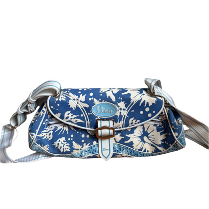 Dior Surf Chick Shoulder Bag Blue and White Chinese Porcelain Print Rovelle Bags