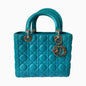 Lady Dior Medium Bag Blue Cannage Lambskin Leather Rovelle Bags