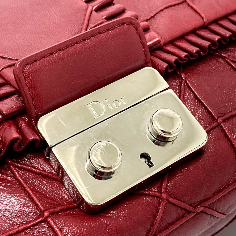 Christian Dior Shoulder Bag 10-MA-0150 leather Red Miss Dior new rock cannage Women Rovelle Bags