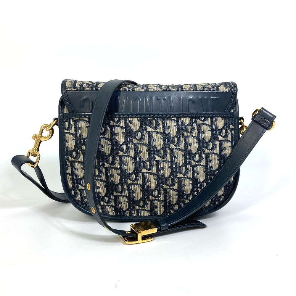 Dior Shoulder Bag M9319UTZQ Canvas / leather Navy Oblique BOBBY Women Rovelle Bags