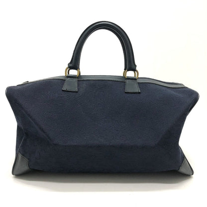 CELINE Boston Duffel bag Canvas / leather Navy C Macadam Carriage Women