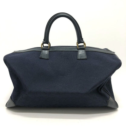 CELINE Boston Duffel bag Canvas / leather Navy C Macadam Carriage Women