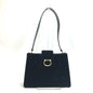 CELINE Shoulder Bag Velor / leather black Gamaguchi Women