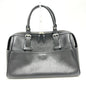 BURBERRY Boston Duffel bag leather black Shoulder bag/logo Handbag unisex(Unisex)