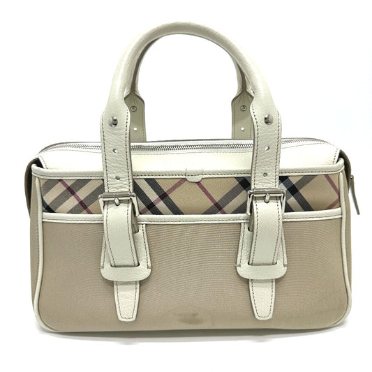BURBERRY Handbag Nylon beige check Mini Boston Duffel bag Women