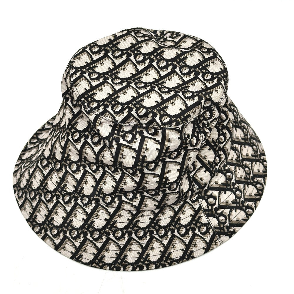 Dior hat Nylon Gray x black Trotter Bucket hat Bob hat Women Size unknown Rovelle Bags