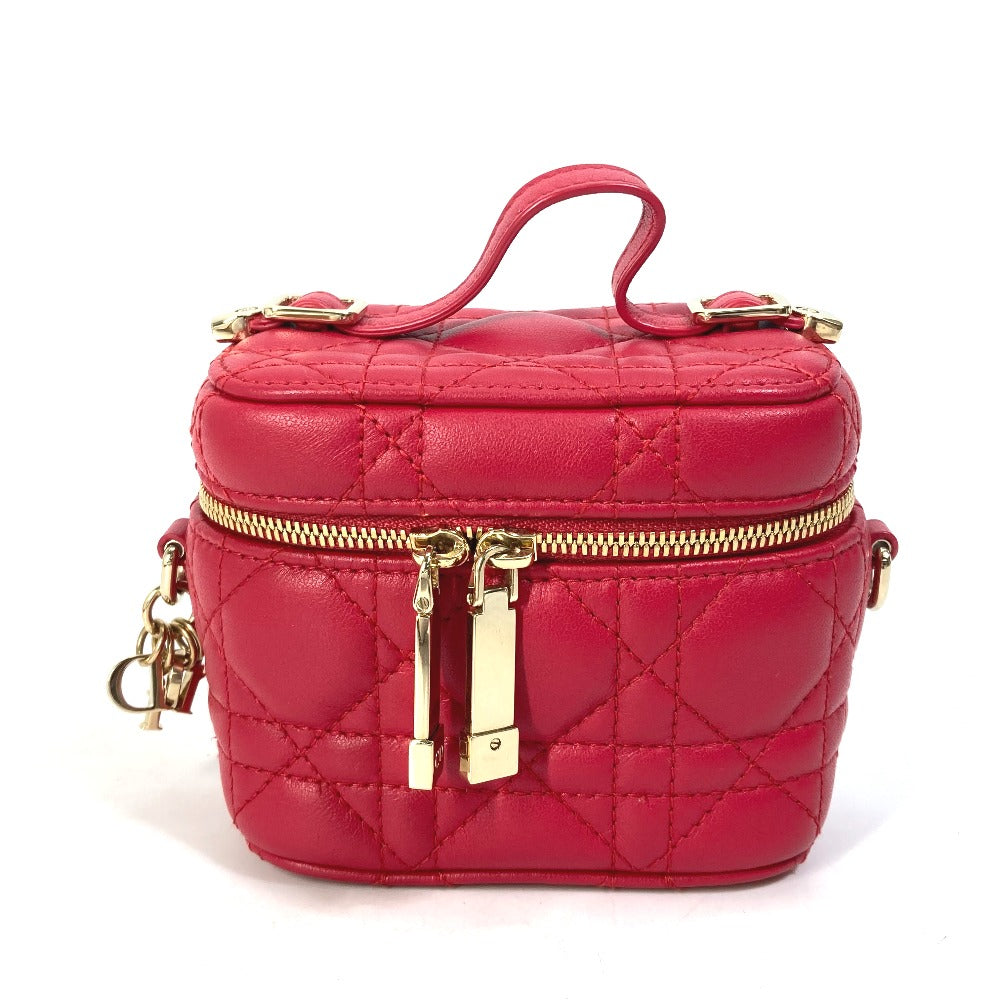 Dior Vanity bag S0918ONMJ leather Red type Lady Dior LADY DIOR Microvanity Cannage Women Rovelle Bags