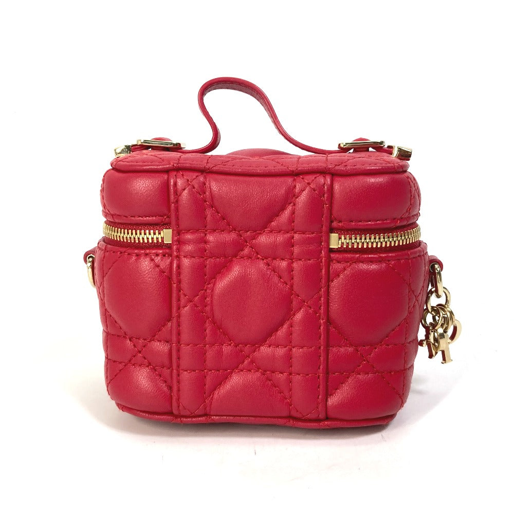 Dior Vanity bag S0918ONMJ leather Red type Lady Dior LADY DIOR Microvanity Cannage Women Rovelle Bags