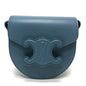 CELINE Shoulder Bag Leather, Calf Leather blue Triomphe Mini Buzas Cuir Women
