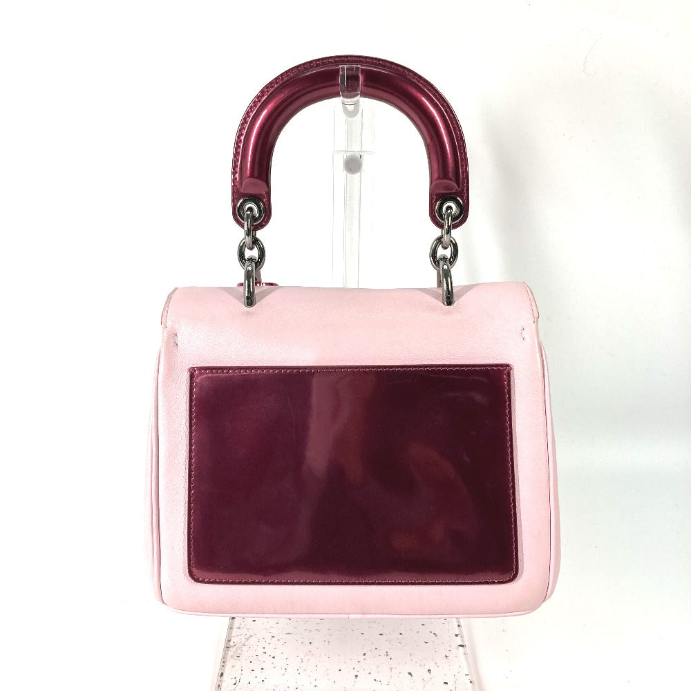 Dior Handbag Leather / enamel Metallic pink Beadior Women Rovelle Bags