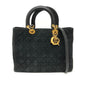 Dior Handbag Leather / suede black Lady Dior LADY DIOR Women Rovelle Bags