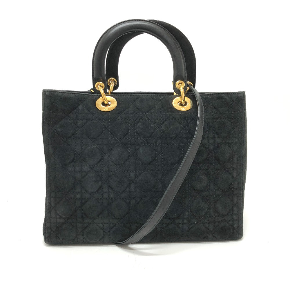 Dior Handbag Leather / suede black Lady Dior LADY DIOR Women Rovelle Bags