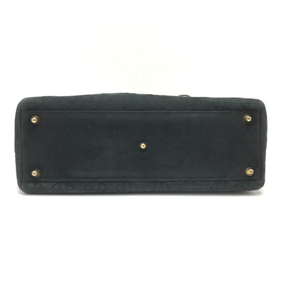 Dior Handbag Leather / suede black Lady Dior LADY DIOR Women Rovelle Bags