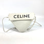 CELINE Shoulder Bag leather white Triangle logo triangle Women