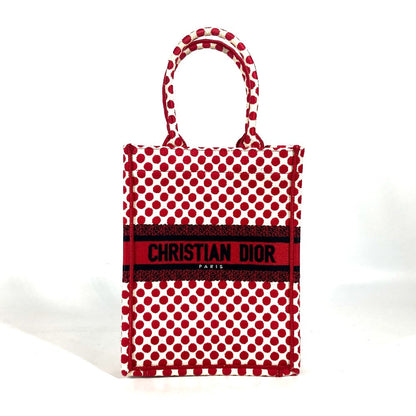 Dior Handbag canvas Red DIORAMOUR Dior Amour Bar Tikal Book Tote Women Rovelle Bags