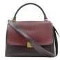 CELINE Handbag Calfskin, suede Brown / Gray 2WAYShoulder Trapeze Women