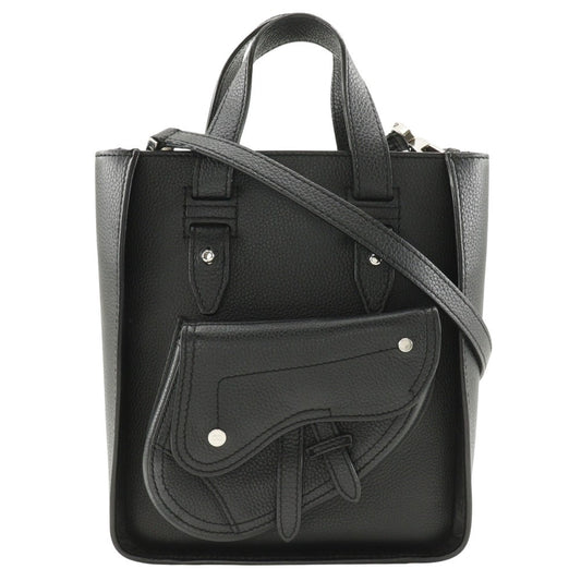 Christian Dior Handbag Calfskin black 2WAYShoulder Bag Saddle Mini Tote Women Rovelle Bags