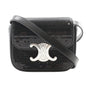 CELINE Shoulder Bag Leather, Sequins black 2-way clutch mini triomphe Women