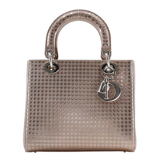 Christian Dior Handbag M0550PSKC leather Pink gold Canage medium Lady Dior Women Rovelle Bags