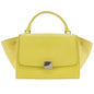 CELINE Handbag 174683 Calfskin yellow Trapeze Small Women
