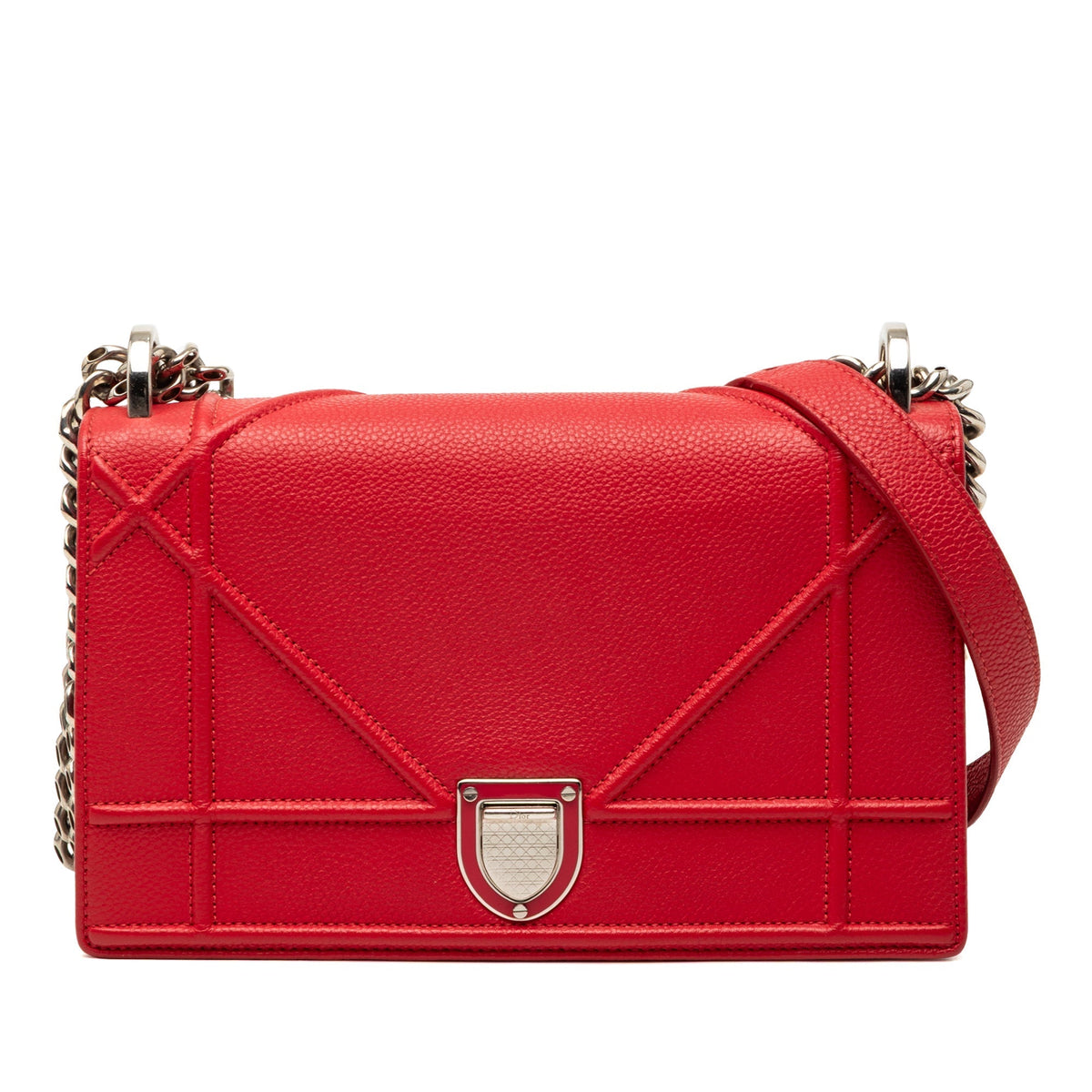 Dior Diorama Calfskin Red Crossbody Calfskin Rovelle Bags