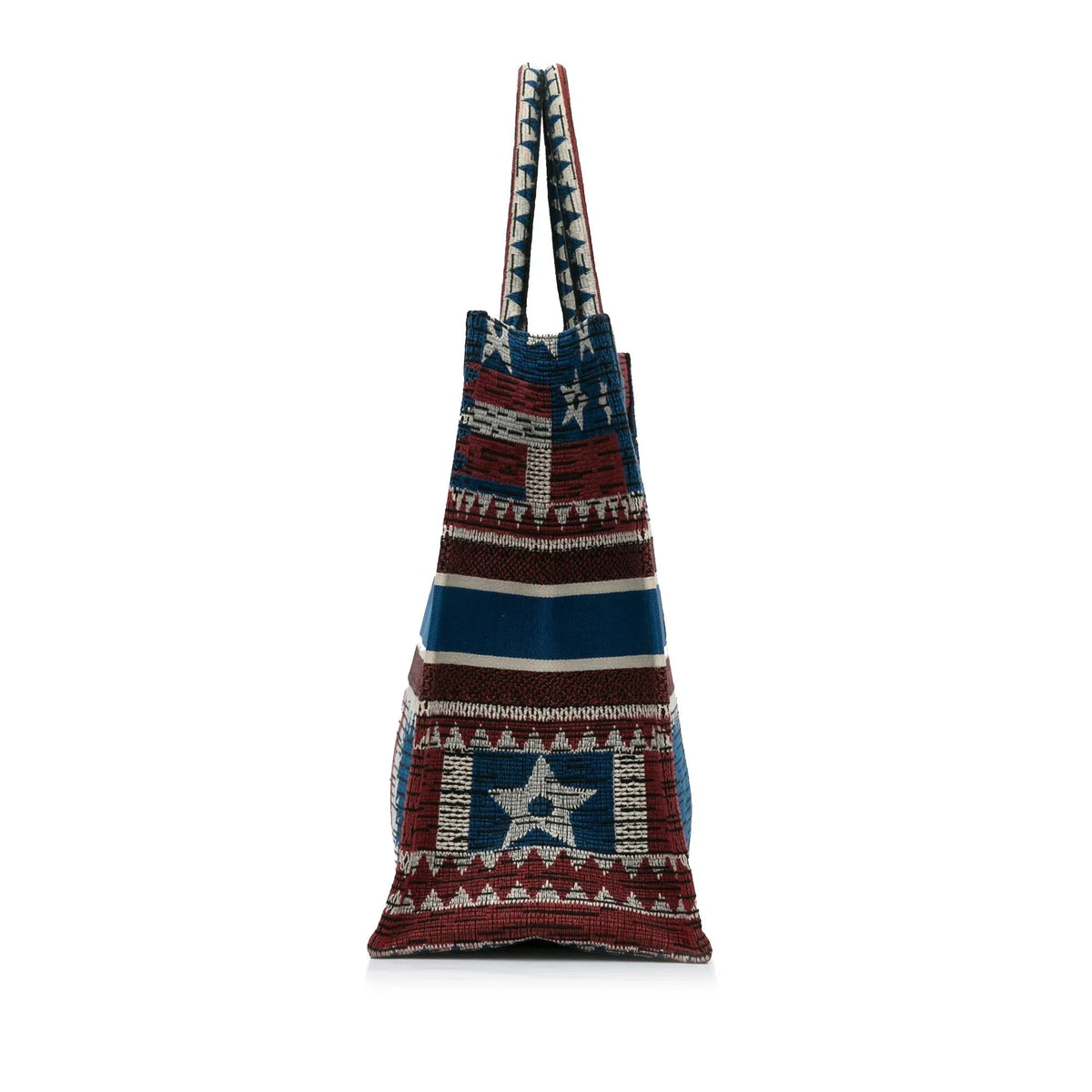 Blue Dior Large French Flag Book Tote Rovelle Bags