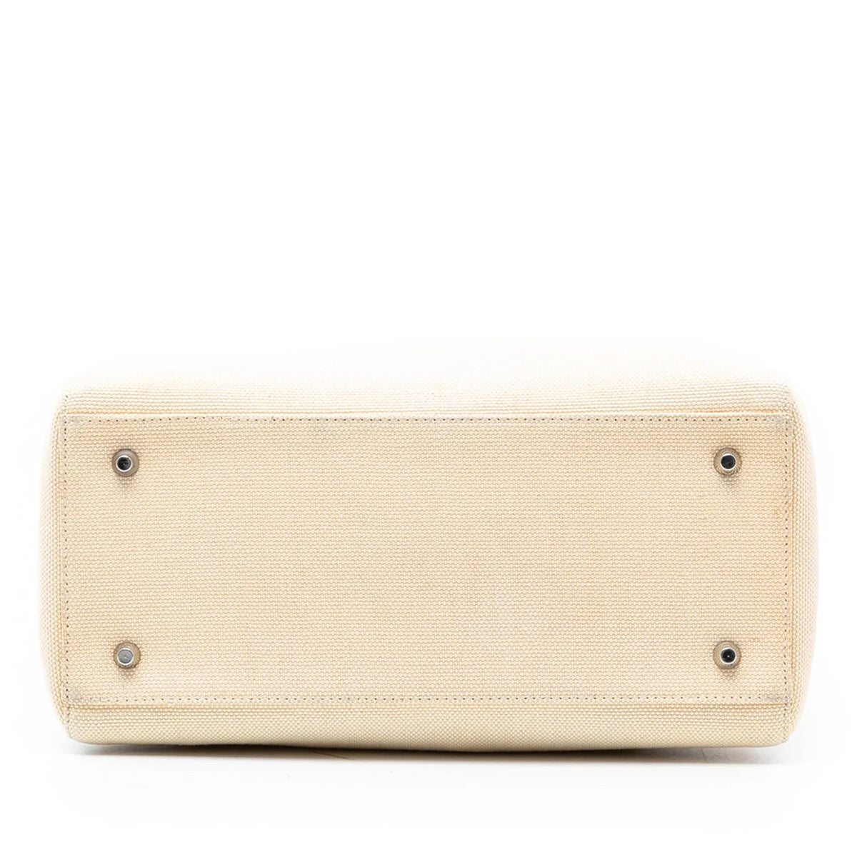 White Dior Medium Canvas Lady Dior Satchel Rovelle Bags