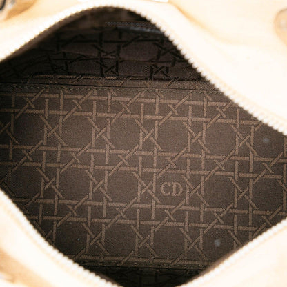 White Dior Medium Canvas Lady Dior Satchel Rovelle Bags