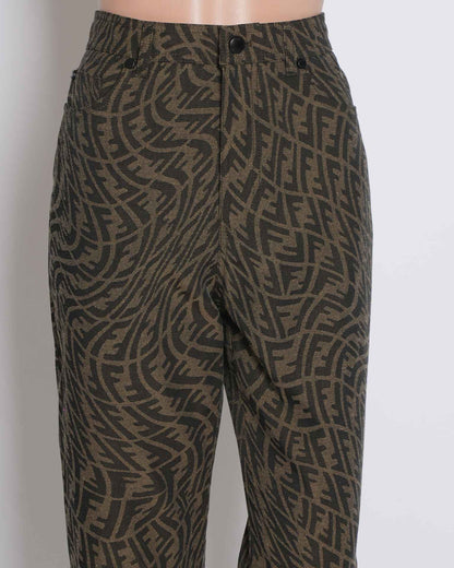 Fendi Monogram Women's Straight Fit Pants Rovelle Bags