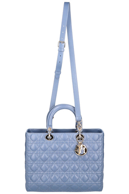 Christian Dior Large Lady Dior Bag Blue Rovelle Bags
